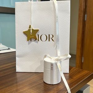 Dior shopping bag, box (for mini scarf), & ribbons